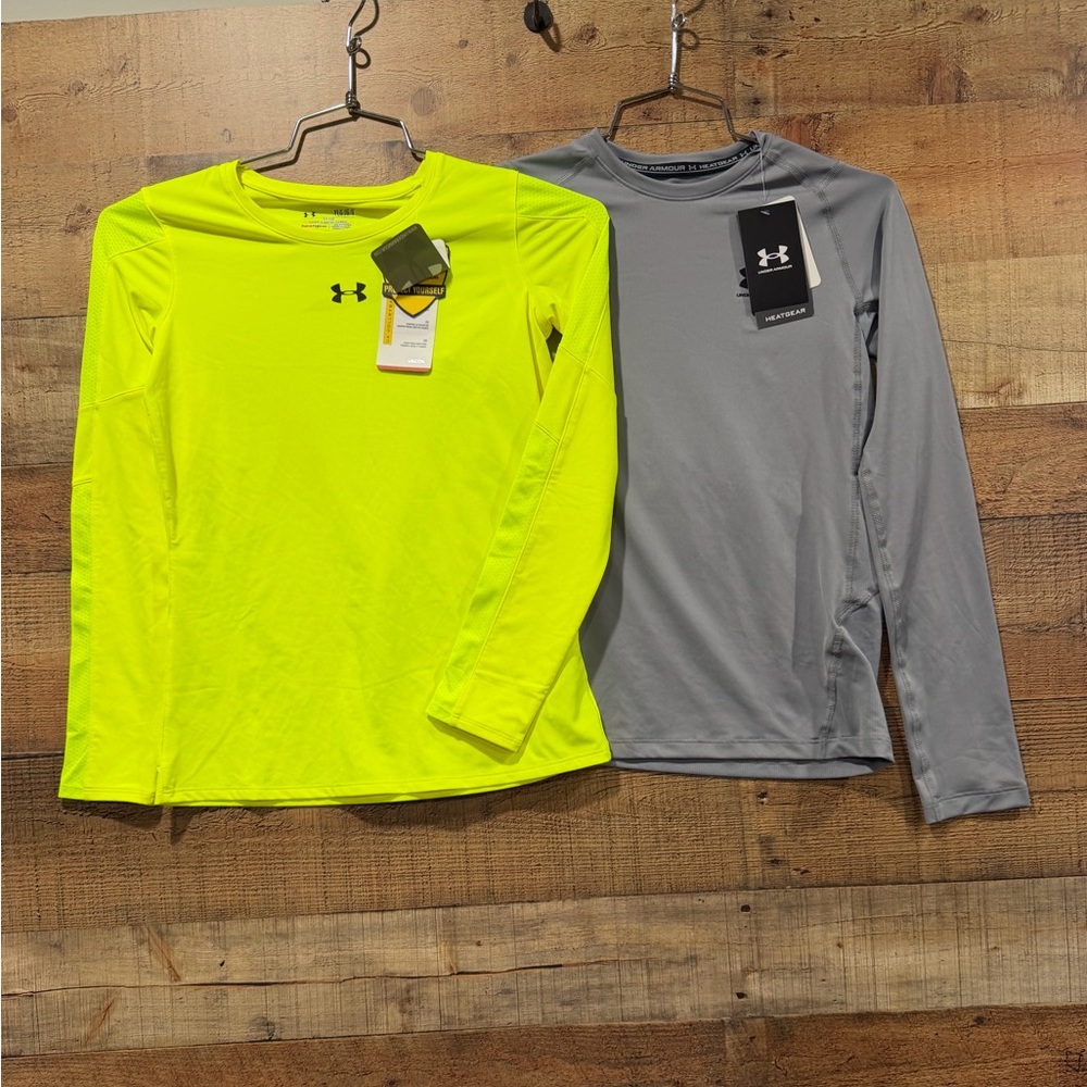 New With Tags Under Armour Long Sleeve Compression Shirt Bundle Size Youth Large